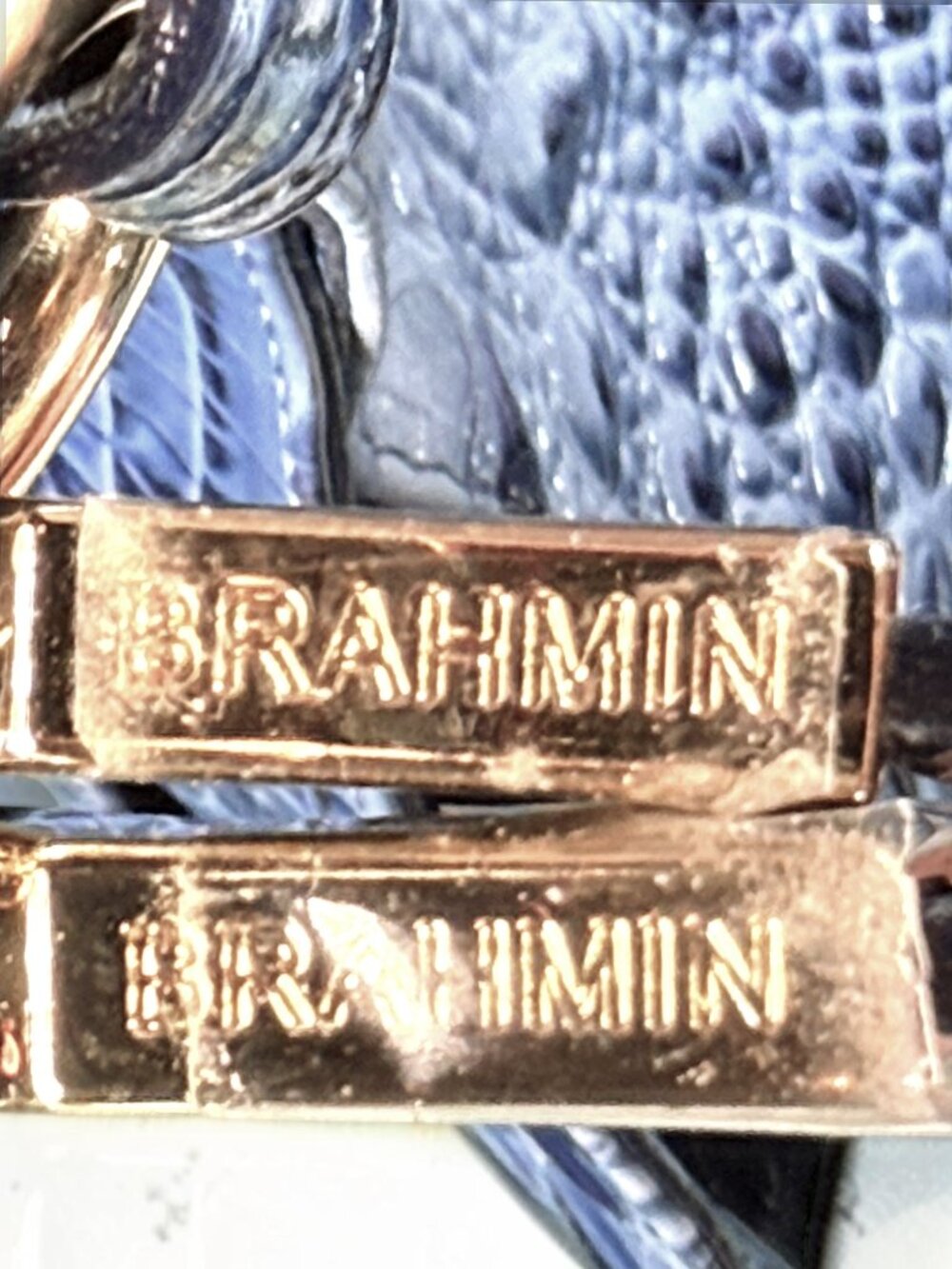 Brahmin Marianna Cerulean Melbourne Leather Shoulder Tote Bag - New Without Tags - Picture 11 of 13